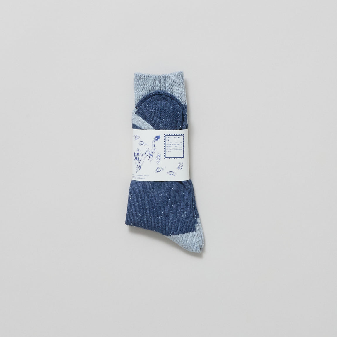 Daily Sock 04 - Noil Silk Blend - Blue