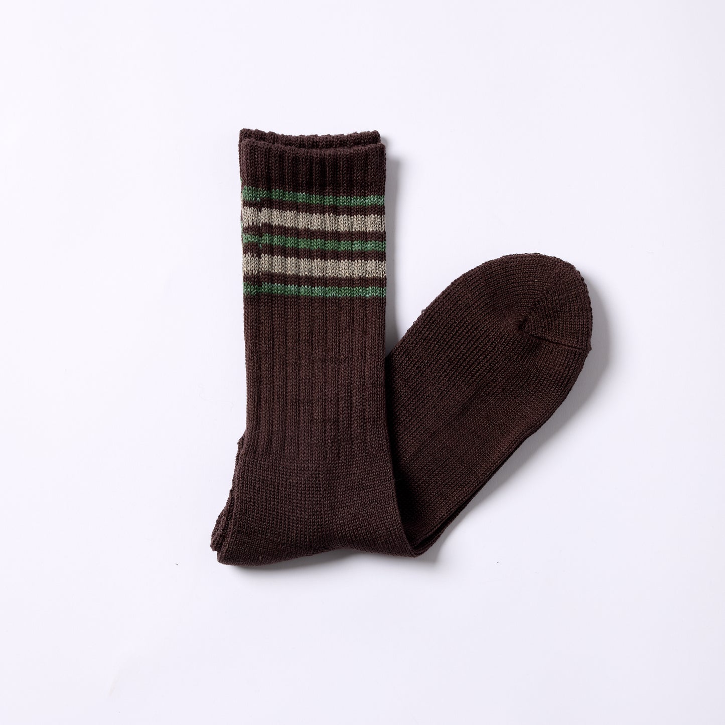 Daily Sock 05 - Linen Cotton Tube Sock - Brown