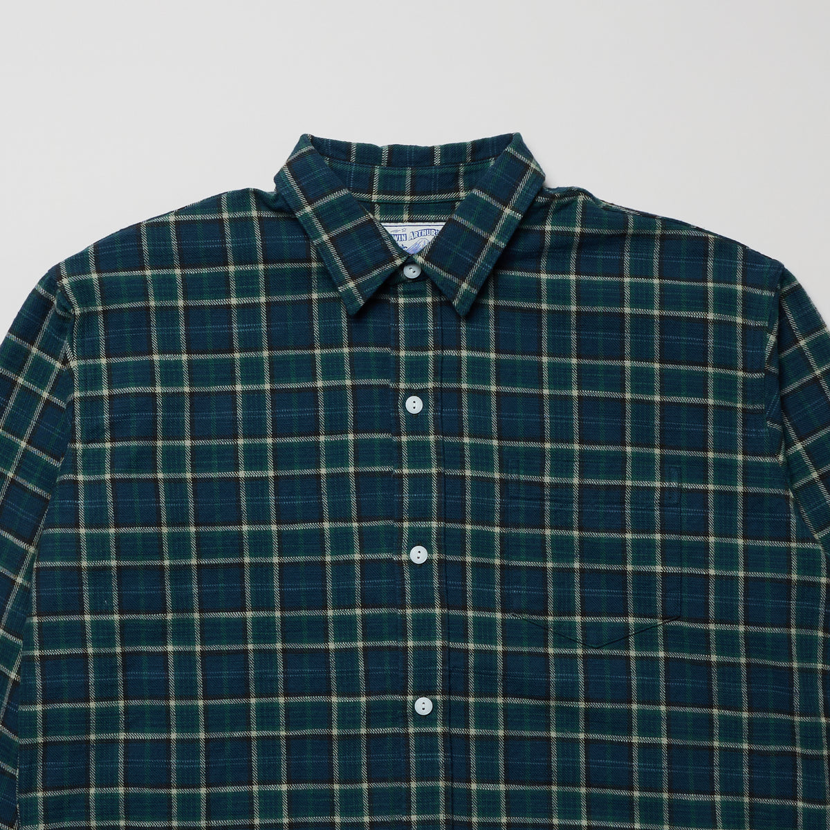 Rag Shirt 02: Green Cotton Slub Check
