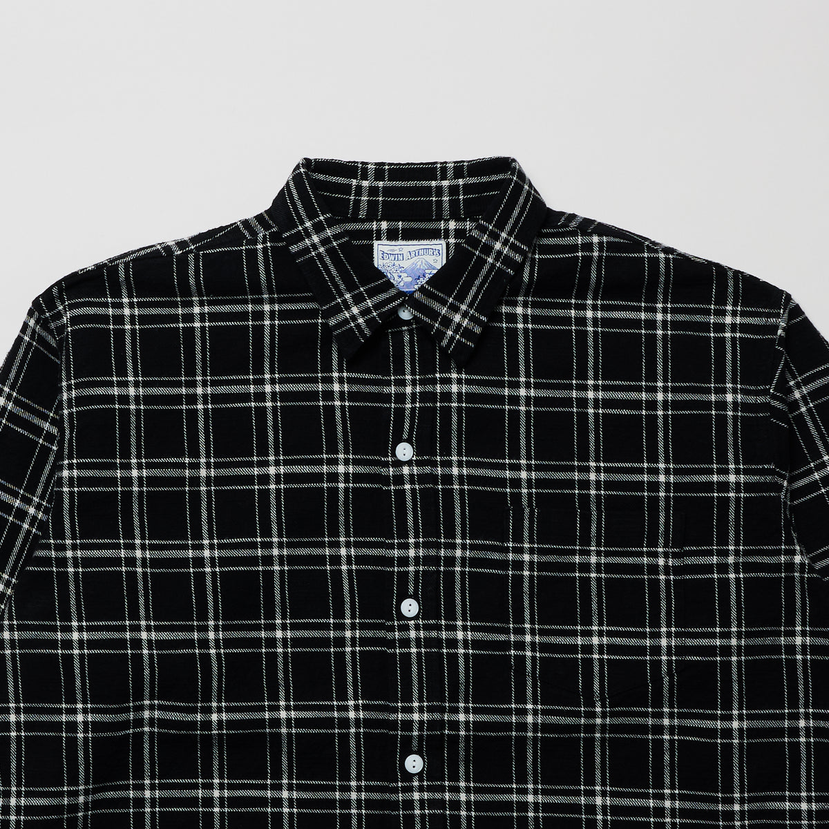 Rag Shirt 02: Black Cotton Slub Check