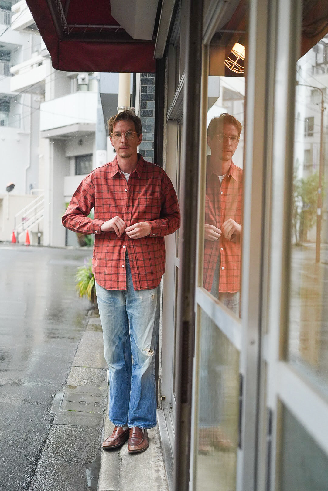 Rag Shirt 02: Red Cotton Slub Check