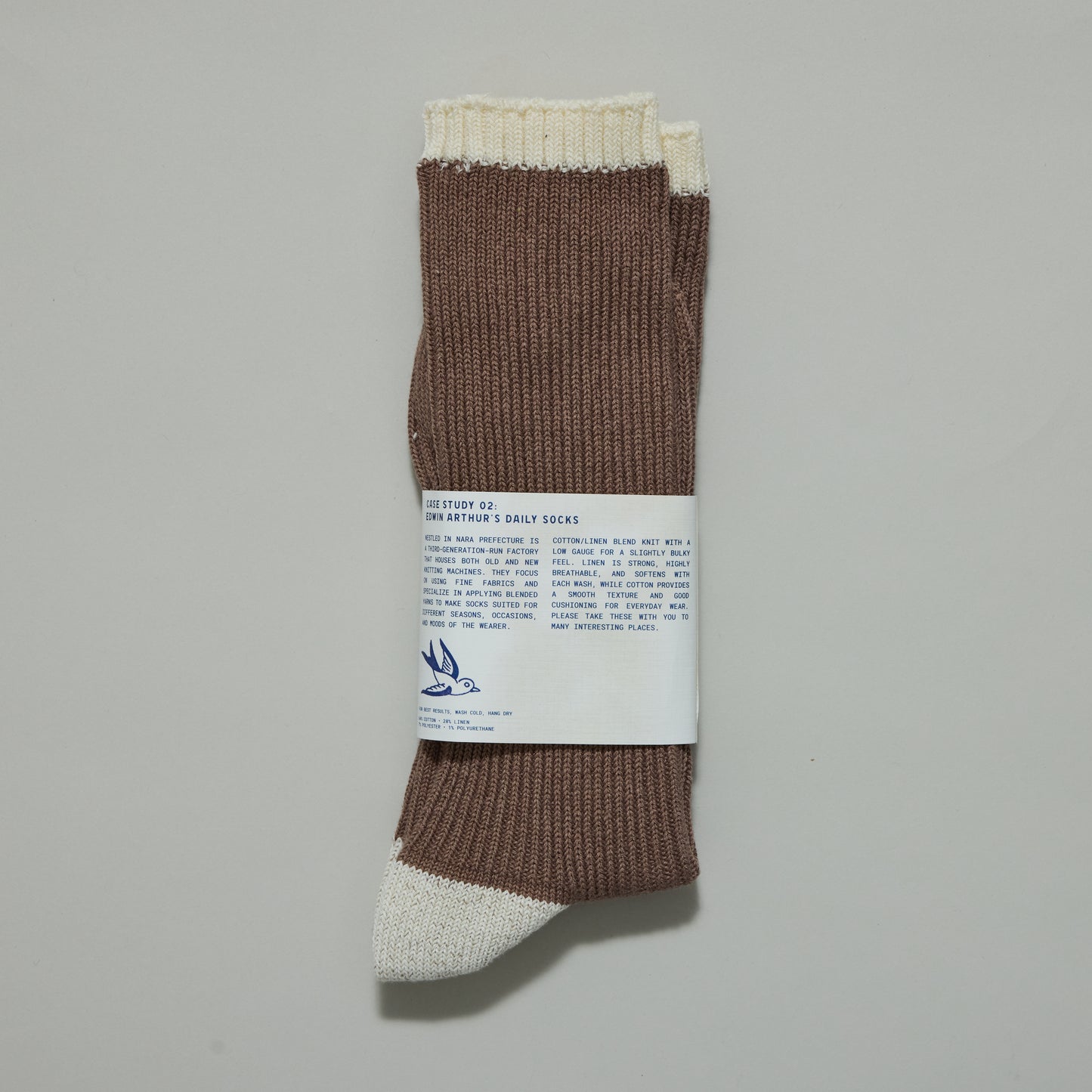 Daily Sock 02 - Linen Blend - Bark