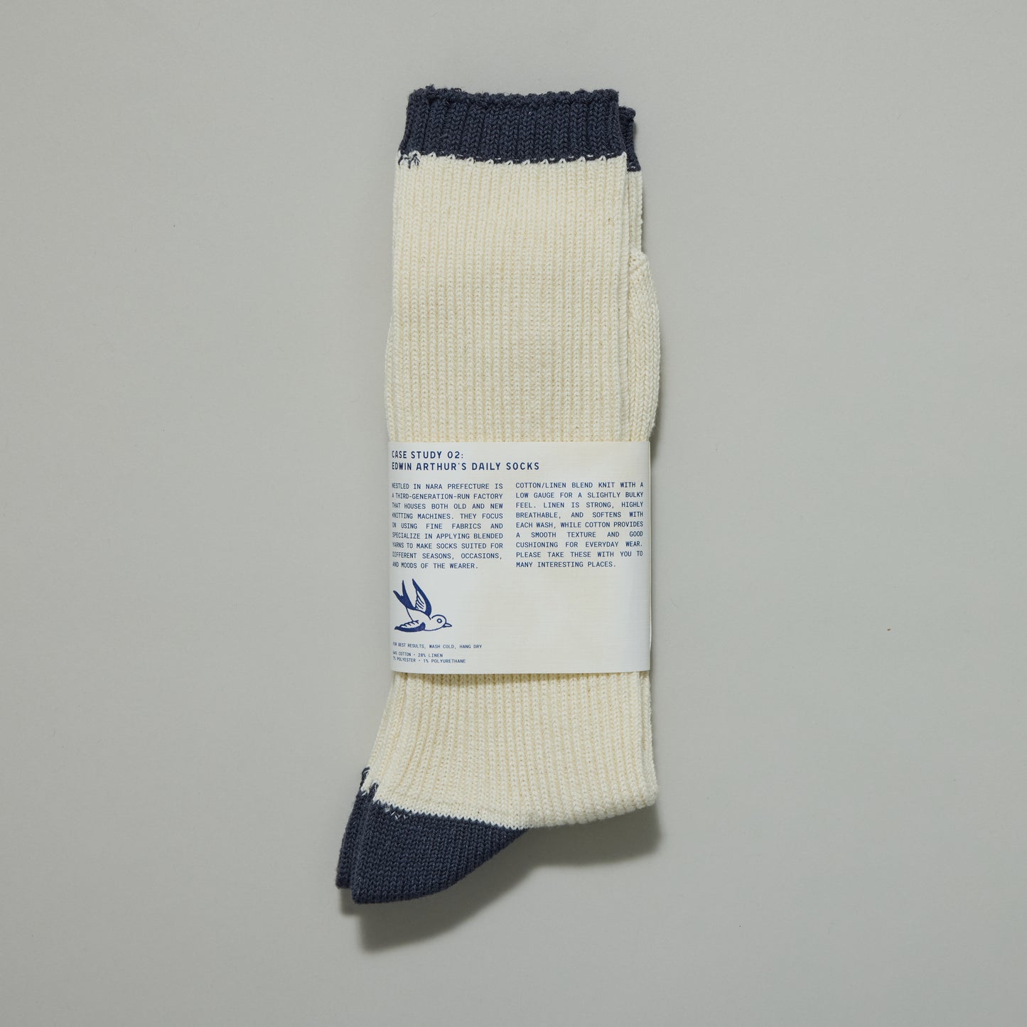 Daily Sock 02 - Linen Blend - Ivory