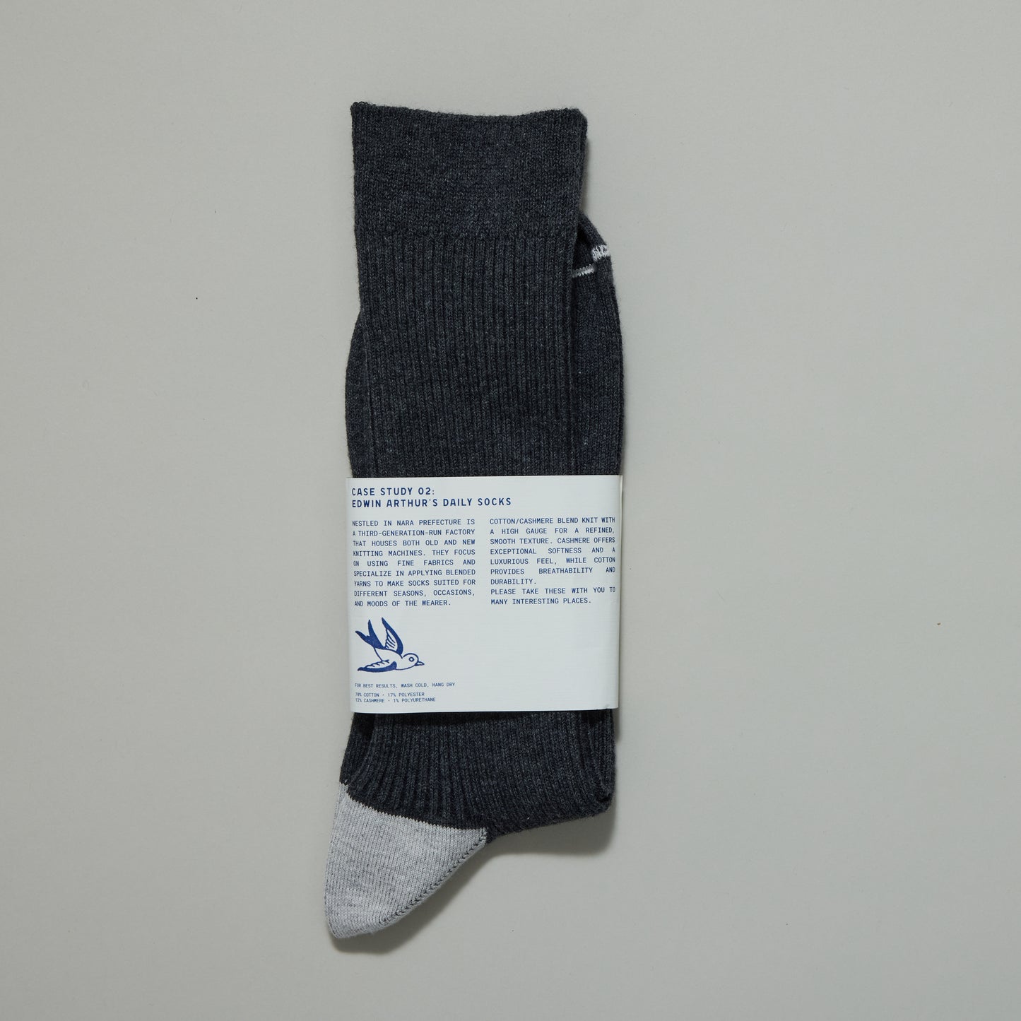 Daily Sock 01 - Cashmere Blend - Charcoal