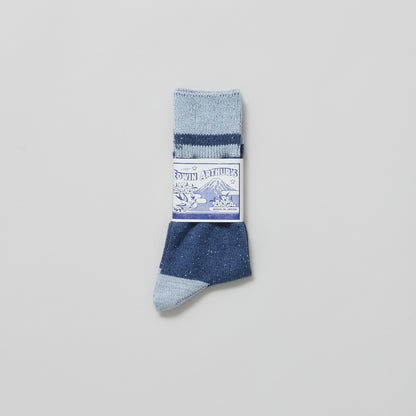 Daily Sock 04 - Noil Silk Blend - Blue