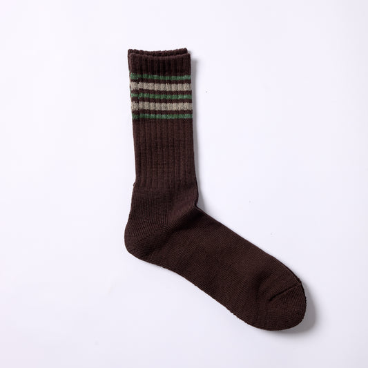 Daily Sock 05 - Linen Cotton Tube Sock - Brown