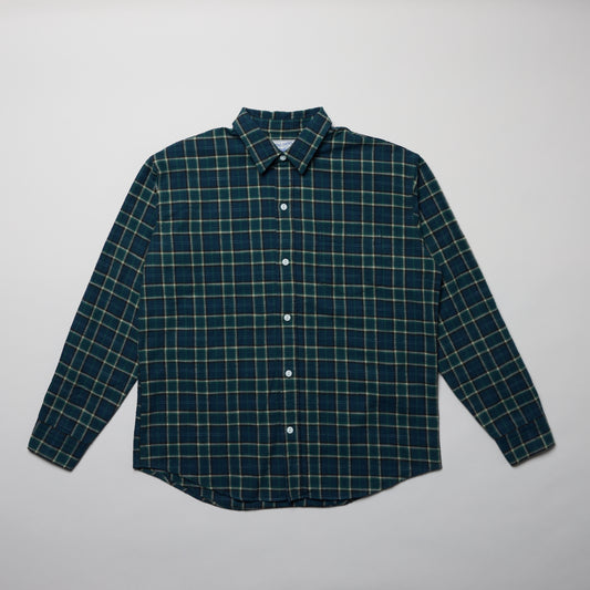 Rag Shirt 02: Green Cotton Slub Check