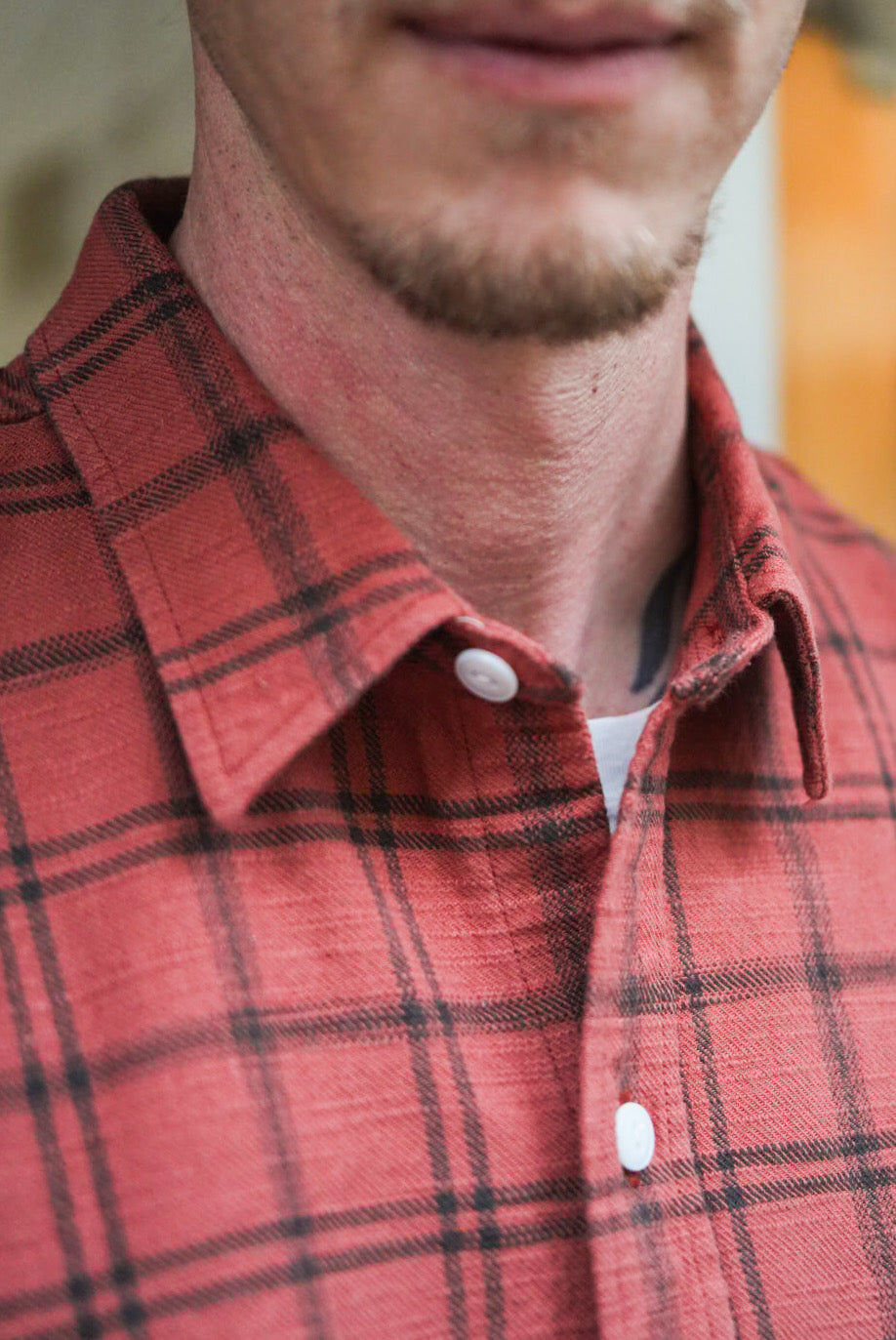 Rag Shirt 02: Red Cotton Slub Check