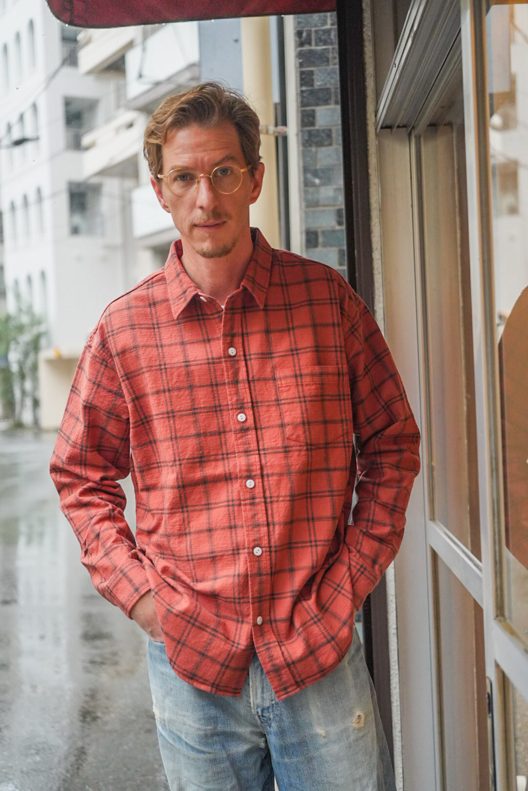 Rag Shirt 02: Red Cotton Slub Check